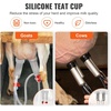 image:imageVEVOR Goat Milking Machine 12 L 304 Stainless Steel Bucket Electric Automatic Pulsation Vacuum Milker Portable Milker with FoodGrade Silicone Cups and Tubes Adjustable Suction for Cows and Sheep12 L