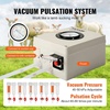 image:imageVEVOR Goat Milking Machine 12 L 304 Stainless Steel Bucket Electric Automatic Pulsation Vacuum Milker Portable Milker with FoodGrade Silicone Cups and Tubes Adjustable Suction for Cows and Sheep12 L