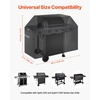 image:imageVEVOR Grill Cover 66 inch BBQ Covers for Outdoor Grills Waterproof Fade Resistant Weather Resistant Heavy Duty 600D Polyester Easy OnOff with Secure Buckles Black48inch