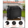 image:imageVEVOR Grill Cover 66 inch BBQ Covers for Outdoor Grills Waterproof Fade Resistant Weather Resistant Heavy Duty 600D Polyester Easy OnOff with Secure Buckles Black58inch