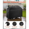 image:imageVEVOR Grill Cover 66 inch BBQ Covers for Outdoor Grills Waterproof Fade Resistant Weather Resistant Heavy Duty 600D Polyester Easy OnOff with Secure Buckles Black63inch