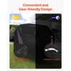 image:imageVEVOR Grill Cover 66 inch BBQ Covers for Outdoor Grills Waterproof Fade Resistant Weather Resistant Heavy Duty 600D Polyester Easy OnOff with Secure Buckles Black48inch