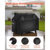 image:imageVEVOR Grill Cover 66 inch BBQ Covers for Outdoor Grills Waterproof Fade Resistant Weather Resistant Heavy Duty 600D Polyester Easy OnOff with Secure Buckles Black48inch
