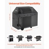 image:imageVEVOR Grill Cover 66 inch BBQ Covers for Outdoor Grills Waterproof Fade Resistant Weather Resistant Heavy Duty 600D Polyester Easy OnOff with Secure Buckles Black58inch