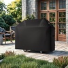 image:imageVEVOR Grill Cover 66 inch BBQ Covers for Outdoor Grills Waterproof Fade Resistant Weather Resistant Heavy Duty 600D Polyester Easy OnOff with Secure Buckles Black58inch