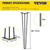 image:imageVEVOR Hairpin Table Legs 18 Black Set of 4 Desk Legs 880lbs Total Load Capacity Hairpin Desk Legs 3 Rods for Bench Desk Dining End Table Chairs Carbon Steel DIY Heavy Duty Furniture Legs30 Inch