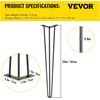 image:imageVEVOR Hairpin Table Legs 18 Black Set of 4 Desk Legs 880lbs Total Load Capacity Hairpin Desk Legs 3 Rods for Bench Desk Dining End Table Chairs Carbon Steel DIY Heavy Duty Furniture Legs24 Inch