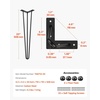 image:imageVEVOR Hairpin Table Legs 18 Black Set of 4 Desk Legs 880lbs Total Load Capacity Hairpin Desk Legs 3 Rods for Bench Desk Dining End Table Chairs Carbon Steel DIY Heavy Duty Furniture Legs20 Inch