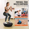 image:imageVEVOR Half Exercise Ball Trainer 2326 inch Balance Ball Trainer 1500lbs Capacity Stability Ball Yoga Ball with Resistance Bands amp Foot Pump Strength Fitness Ball for Home Gym Full Body Workout26 Waterflow Black