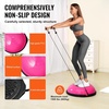 image:imageVEVOR Half Exercise Ball Trainer 2326 inch Balance Ball Trainer 1500lbs Capacity Stability Ball Yoga Ball with Resistance Bands amp Foot Pump Strength Fitness Ball for Home Gym Full Body Workout26 Ripple Pink