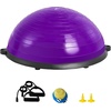 image:imageVEVOR Half Exercise Ball Trainer 2326 inch Balance Ball Trainer 1500lbs Capacity Stability Ball Yoga Ball with Resistance Bands amp Foot Pump Strength Fitness Ball for Home Gym Full Body Workout23 Ripple Purple