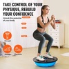 image:imageVEVOR Half Exercise Ball Trainer 2326 inch Balance Ball Trainer 1500lbs Capacity Stability Ball Yoga Ball with Resistance Bands amp Foot Pump Strength Fitness Ball for Home Gym Full Body Workout23 Particle Blue