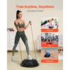 image:imageVEVOR Half Exercise Ball Trainer 2326 inch Balance Ball Trainer 1500lbs Capacity Stability Ball Yoga Ball with Resistance Bands amp Foot Pump Strength Fitness Ball for Home Gym Full Body Workout23 Particle Black
