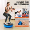 image:imageVEVOR Half Exercise Ball Trainer 2326 inch Balance Ball Trainer 1500lbs Capacity Stability Ball Yoga Ball with Resistance Bands amp Foot Pump Strength Fitness Ball for Home Gym Full Body Workout23 Ripple Blue