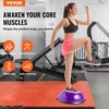 image:imageVEVOR Half Exercise Ball Trainer 2326 inch Balance Ball Trainer 1500lbs Capacity Stability Ball Yoga Ball with Resistance Bands amp Foot Pump Strength Fitness Ball for Home Gym Full Body Workout23 Ripple Purple