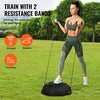image:imageVEVOR Half Exercise Ball Trainer 2326 inch Balance Ball Trainer 1500lbs Capacity Stability Ball Yoga Ball with Resistance Bands amp Foot Pump Strength Fitness Ball for Home Gym Full Body Workout26 Waterflow Black