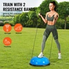 image:imageVEVOR Half Exercise Ball Trainer 2326 inch Balance Ball Trainer 1500lbs Capacity Stability Ball Yoga Ball with Resistance Bands amp Foot Pump Strength Fitness Ball for Home Gym Full Body Workout23 Ripple Blue