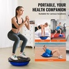 image:imageVEVOR Half Exercise Ball Trainer 2326 inch Balance Ball Trainer 1500lbs Capacity Stability Ball Yoga Ball with Resistance Bands amp Foot Pump Strength Fitness Ball for Home Gym Full Body Workout26 Ripple Blue
