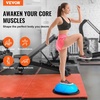 image:imageVEVOR Half Exercise Ball Trainer 2326 inch Balance Ball Trainer 1500lbs Capacity Stability Ball Yoga Ball with Resistance Bands amp Foot Pump Strength Fitness Ball for Home Gym Full Body Workout23 Particle Blue
