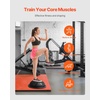 image:imageVEVOR Half Exercise Ball Trainer 2326 inch Balance Ball Trainer 1500lbs Capacity Stability Ball Yoga Ball with Resistance Bands amp Foot Pump Strength Fitness Ball for Home Gym Full Body Workout23 Particle Black