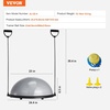 image:imageVEVOR Half Exercise Ball Trainer 2326 inch Balance Ball Trainer 1500lbs Capacity Stability Ball Yoga Ball with Resistance Bands amp Foot Pump Strength Fitness Ball for Home Gym Full Body Workout23 Ripple Gray