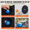 image:imageVEVOR Half Exercise Ball Trainer 2326 inch Balance Ball Trainer 1500lbs Capacity Stability Ball Yoga Ball with Resistance Bands amp Foot Pump Strength Fitness Ball for Home Gym Full Body Workout23 Ripple Blue