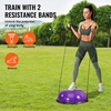 image:imageVEVOR Half Exercise Ball Trainer 2326 inch Balance Ball Trainer 1500lbs Capacity Stability Ball Yoga Ball with Resistance Bands amp Foot Pump Strength Fitness Ball for Home Gym Full Body Workout23 Ripple Purple