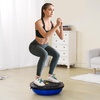 image:imageVEVOR Half Exercise Ball Trainer 2326 inch Balance Ball Trainer 1500lbs Capacity Stability Ball Yoga Ball with Resistance Bands amp Foot Pump Strength Fitness Ball for Home Gym Full Body Workout26 Ripple Blue