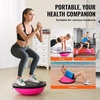 image:imageVEVOR Half Exercise Ball Trainer 2326 inch Balance Ball Trainer 1500lbs Capacity Stability Ball Yoga Ball with Resistance Bands amp Foot Pump Strength Fitness Ball for Home Gym Full Body Workout26 Ripple Pink