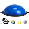 image:imageVEVOR Half Exercise Ball Trainer 2326 inch Balance Ball Trainer 1500lbs Capacity Stability Ball Yoga Ball with Resistance Bands amp Foot Pump Strength Fitness Ball for Home Gym Full Body Workout26 Ripple Blue