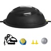 image:imageVEVOR Half Exercise Ball Trainer 2326 inch Balance Ball Trainer 1500lbs Capacity Stability Ball Yoga Ball with Resistance Bands amp Foot Pump Strength Fitness Ball for Home Gym Full Body Workout26 Waterflow Black