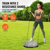 image:imageVEVOR Half Exercise Ball Trainer 2326 inch Balance Ball Trainer 1500lbs Capacity Stability Ball Yoga Ball with Resistance Bands amp Foot Pump Strength Fitness Ball for Home Gym Full Body Workout23 Ripple Gray