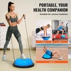 image:imageVEVOR Half Exercise Ball Trainer 2326 inch Balance Ball Trainer 1500lbs Capacity Stability Ball Yoga Ball with Resistance Bands amp Foot Pump Strength Fitness Ball for Home Gym Full Body Workout23 Particle Blue