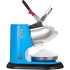 image:imageVEVOR Ice Crusher Machine 220lbs Per Hour Electric 4 Blades Snow Cone Maker Stainless Steel Shaved Ice Machine with Bowl and Cover 300W 2000RPM IceShaver for Home and Commercial Use SilverBlue