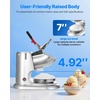 image:imageVEVOR Ice Crusher Machine 220lbs Per Hour Electric 4 Blades Snow Cone Maker Stainless Steel Shaved Ice Machine with Bowl and Cover 300W 2000RPM IceShaver for Home and Commercial Use SilverSilver