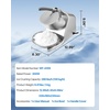 image:imageVEVOR Ice Crusher Machine 286lbs Per Hour Electric 4 Blades Snow Cone Maker Stainless Steel Shaved Ice Machine with Bowl and Cover 300W 2000RPM IceShaver for Home and Commercial Use BlueSilver