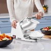 image:imageVEVOR Ice Crusher Machine 286lbs Per Hour Electric 4 Blades Snow Cone Maker Stainless Steel Shaved Ice Machine with Bowl and Cover 300W 2000RPM IceShaver for Home and Commercial Use BlueSliver