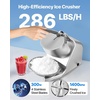 image:imageVEVOR Ice Crusher Machine 286lbs Per Hour Electric 4 Blades Snow Cone Maker Stainless Steel Shaved Ice Machine with Bowl and Cover 300W 2000RPM IceShaver for Home and Commercial Use BlueSilver