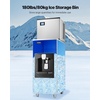 image:imageVEVOR Ice Dispenser Ice Storage Bin with 180 Lbs Storage Capacity 20 LbsMin Automatic Ice Dispensing with Crusher Height Adjustable Feet for Commercial Ice Maker Machine Restaurant and Hotel