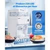 image:imageVEVOR Ice Shaver Machine Electric Snow Cone Machine 265 LBSH Shaved Ice Machine 250W Ice Crusher Triple Blades Tabletop Shaved Ice Maker with Adjustable Fineness for Home and Commercial UseWhite