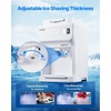image:imageVEVOR Ice Shaver Machine Electric Snow Cone Machine 265 LBSH Shaved Ice Machine 250W Ice Crusher Triple Blades Tabletop Shaved Ice Maker with Adjustable Fineness for Home and Commercial UseSilver