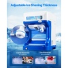 image:imageVEVOR Ice Shaver Machine Electric Snow Cone Machine 265 LBSH Shaved Ice Machine 250W Ice Crusher Triple Blades Tabletop Shaved Ice Maker with Adjustable Fineness for Home and Commercial UseBlue