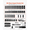 image:imageVEVOR Impact Socket Set 12 Inches 26 Piece Deep Sockets 6Point Rugged Construction CrV 12 Inches Drive Socket Set Impact Metric 10mm  36mm with a Storage Cage38 96 PCS