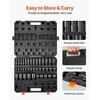 image:imageVEVOR Impact Socket Set 12 Inches 26 Piece Deep Sockets 6Point Rugged Construction CrV 12 Inches Drive Socket Set Impact Metric 10mm  36mm with a Storage Cage12 43PCS CRMO