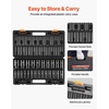 image:imageVEVOR Impact Socket Set 12 Inches 26 Piece Deep Sockets 6Point Rugged Construction CrV 12 Inches Drive Socket Set Impact Metric 10mm  36mm with a Storage Cage12 26PCS