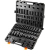 image:imageVEVOR Impact Socket Set 12 Inches 26 Piece Deep Sockets 6Point Rugged Construction CrV 12 Inches Drive Socket Set Impact Metric 10mm  36mm with a Storage Cage12 43PCS CRMO