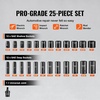 image:imageVEVOR Impact Socket Set 12 Inches 26 Piece Deep Sockets 6Point Rugged Construction CrV 12 Inches Drive Socket Set Impact Metric 10mm  36mm with a Storage Cage38 25PCS CRMO