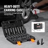 image:imageVEVOR Impact Socket Set 12 Inches 26 Piece Deep Sockets 6Point Rugged Construction CrV 12 Inches Drive Socket Set Impact Metric 10mm  36mm with a Storage Cage38 14PCS Universal CRMO