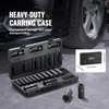 image:imageVEVOR Impact Socket Set 12 Inches 26 Piece Deep Sockets 6Point Rugged Construction CrV 12 Inches Drive Socket Set Impact Metric 10mm  36mm with a Storage Cage38 15PCS CRMO