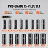 image:imageVEVOR Impact Socket Set 12 Inches 26 Piece Deep Sockets 6Point Rugged Construction CrV 12 Inches Drive Socket Set Impact Metric 10mm  36mm with a Storage Cage38 15PCS CRMO